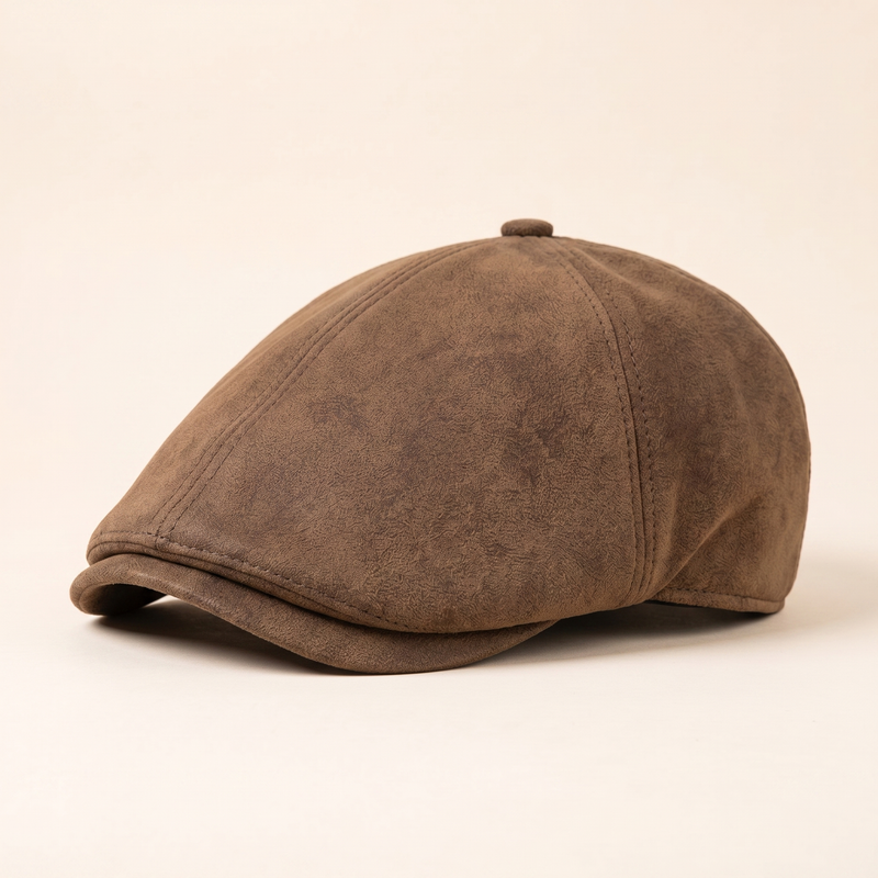 Casquette Mélange Cuir